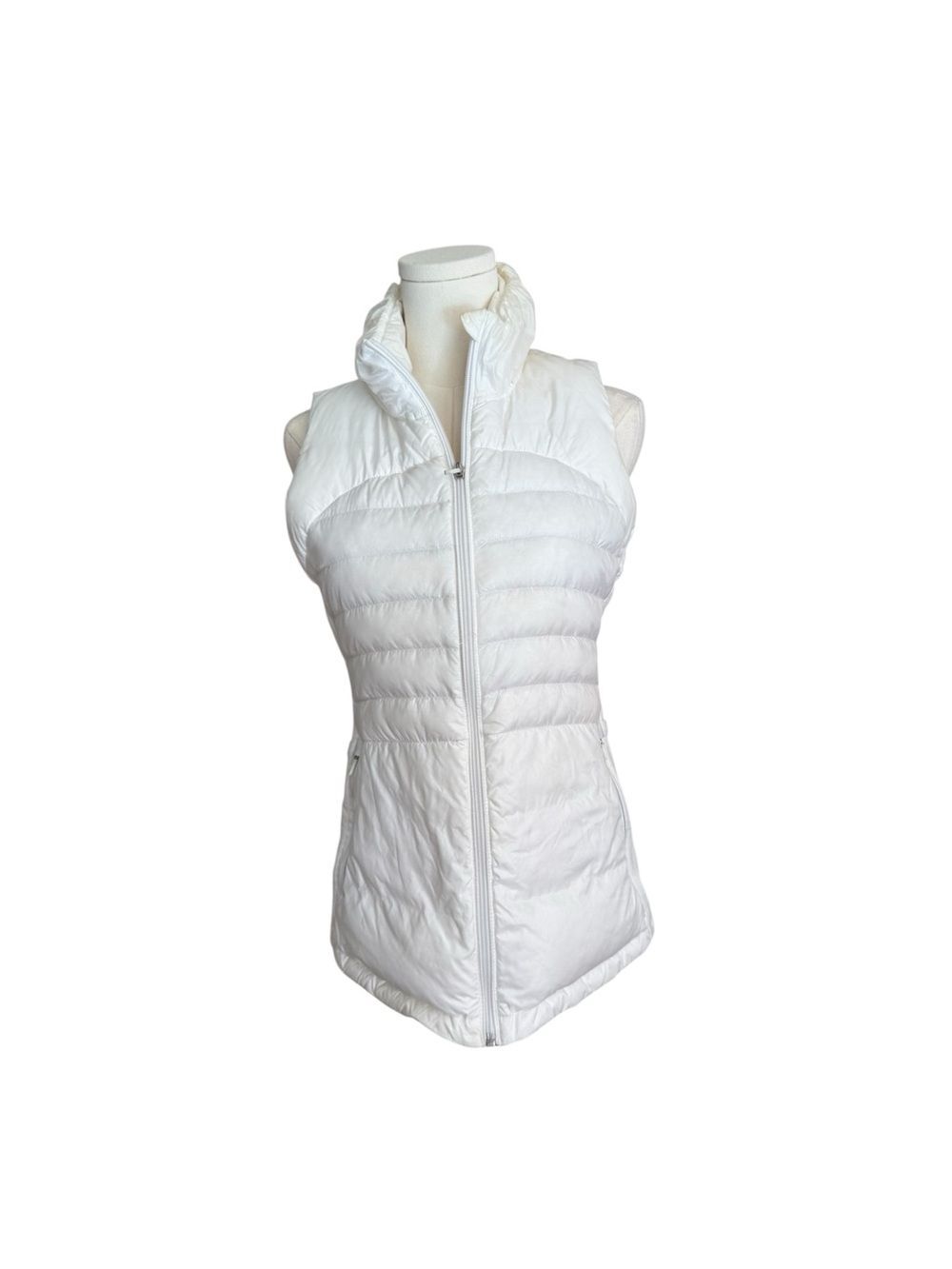Lululemon Down For A Run Vest II White Goose Down Puffer Vest Size 4